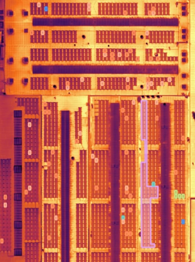 Thermografische inspectie zonnepanelen